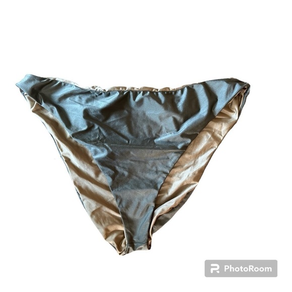 Good American Women’s Good Waist Reversible High Shine Cheeky Bikini Swim Bottom - Picture 11 of 15